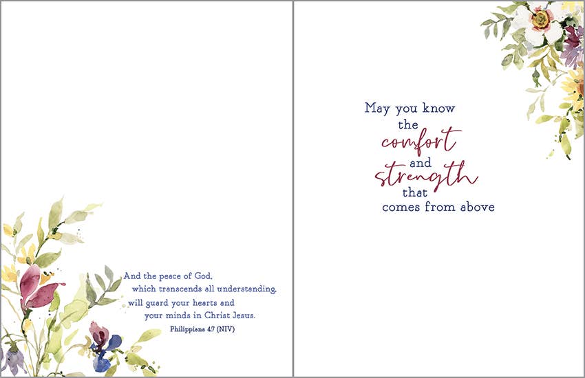 Sympathy Card | Yellow & Purple Flowers