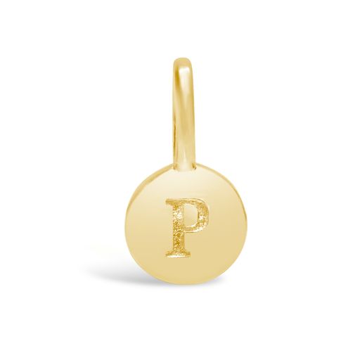 Love Letter Mini Disk Pendant | Gold