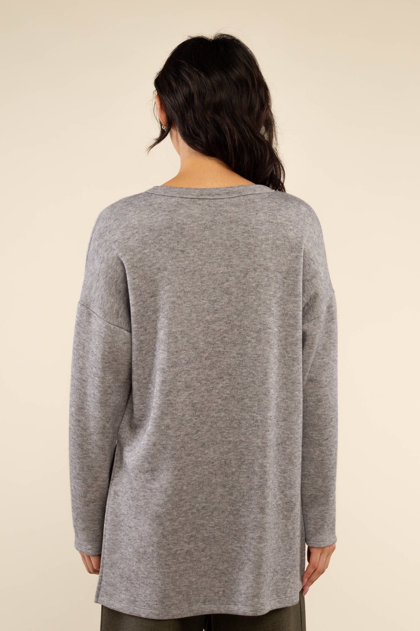 Gia Tunic Top | Heather Grey