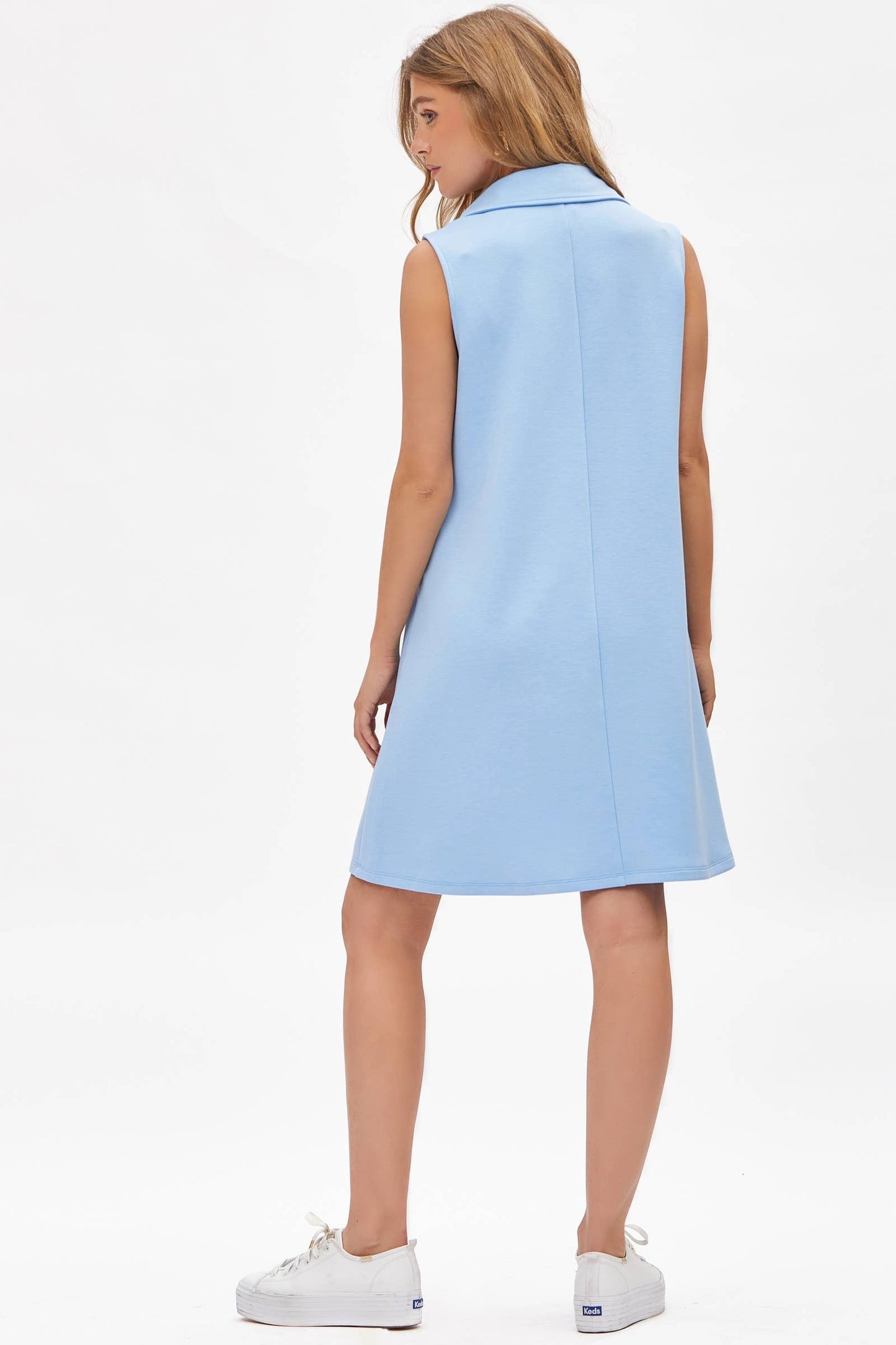 Collared Scuba A-Line Dress
