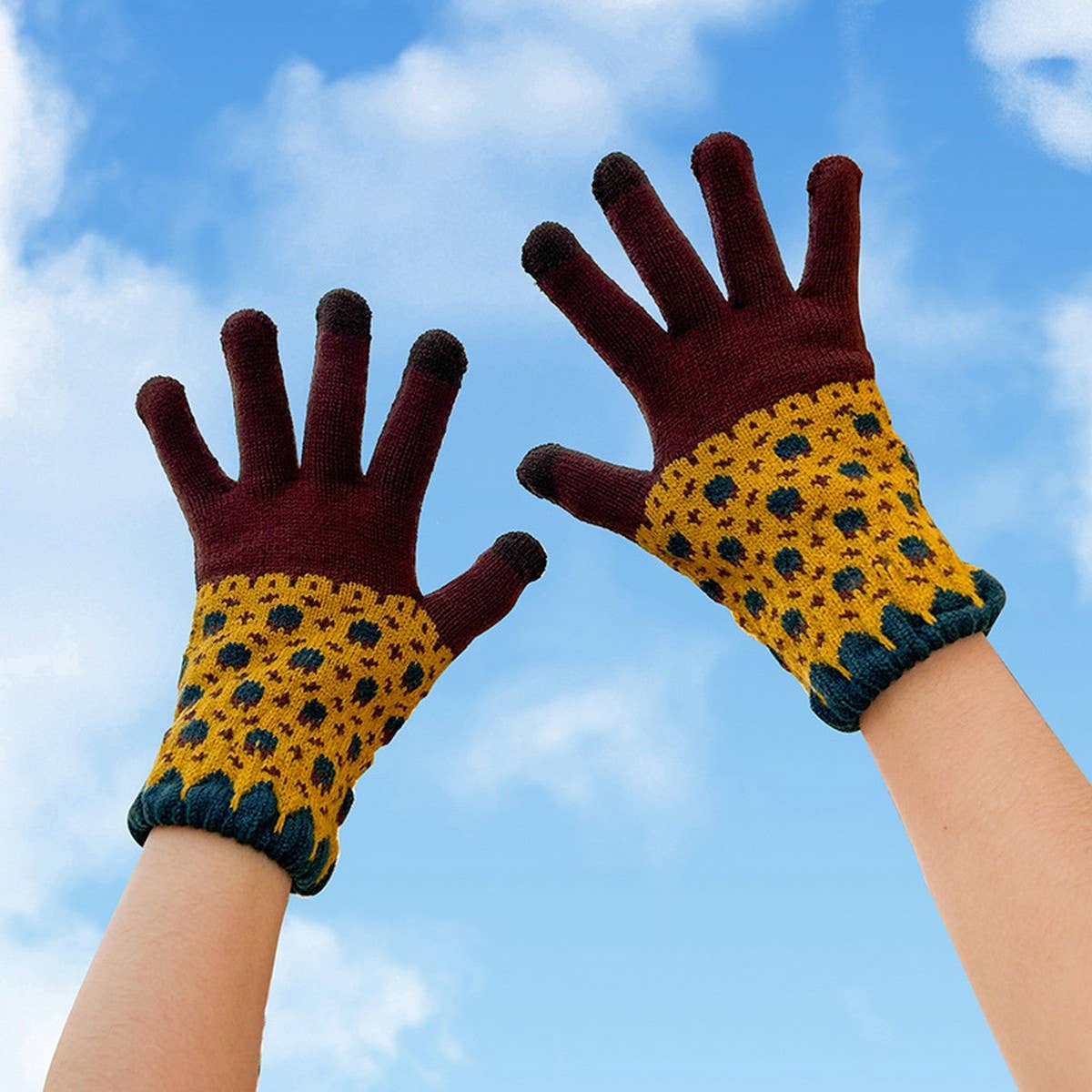Cute Knit Touchscreen Gloves