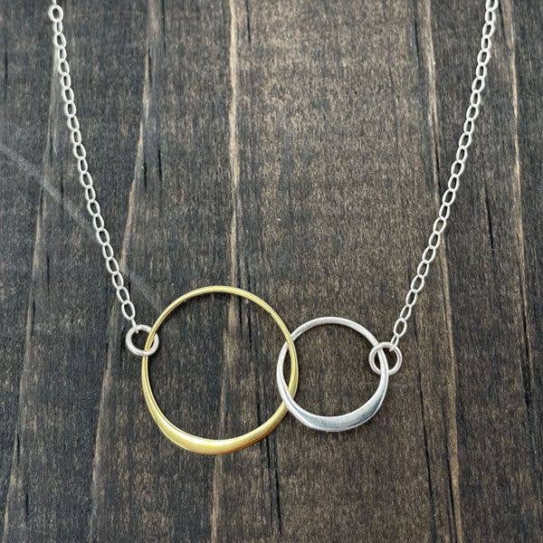 You Are The World Necklace (sterling silver & gold)