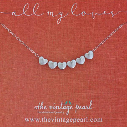 All My Loves Necklace | 6 hearts