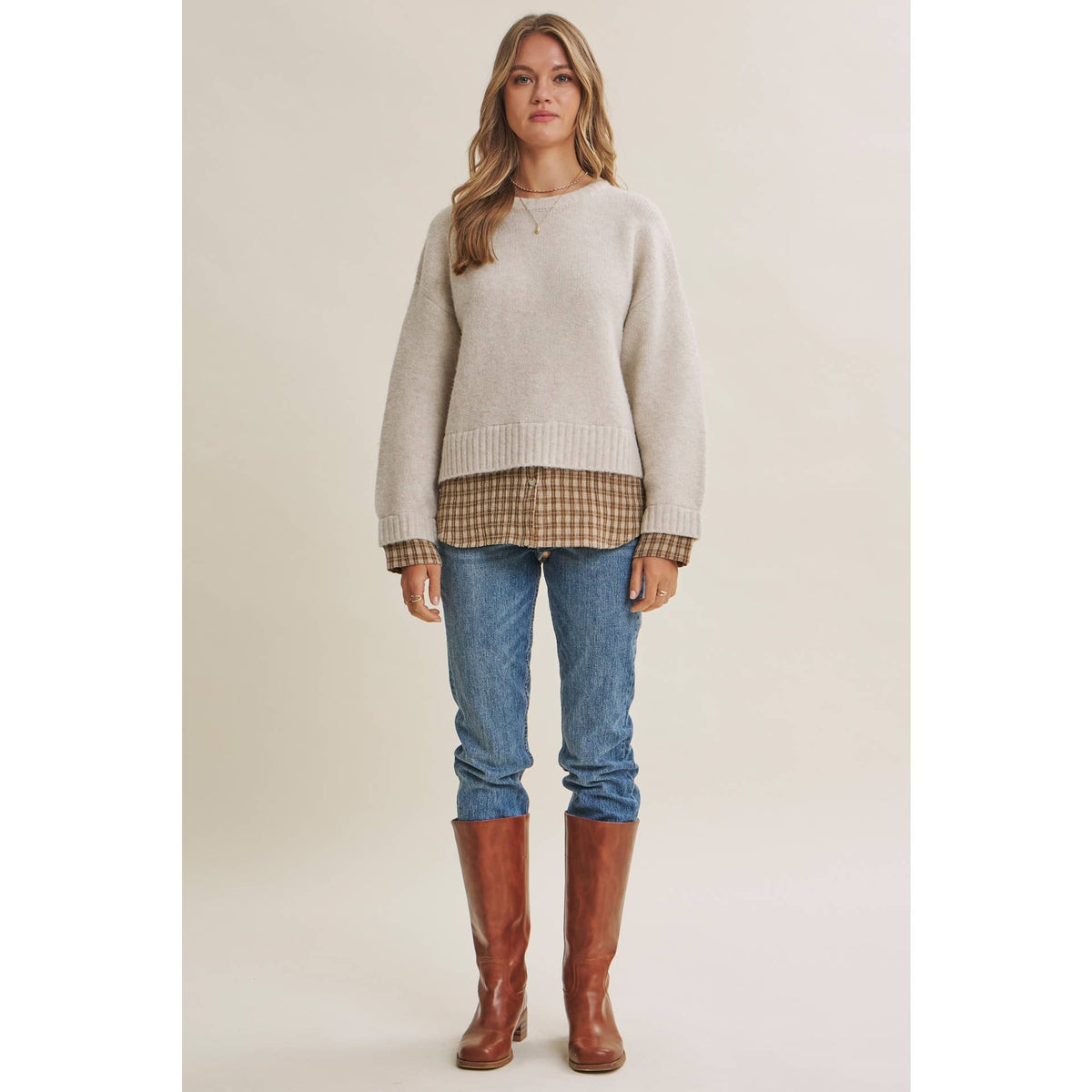 Country Road Layered Sweater