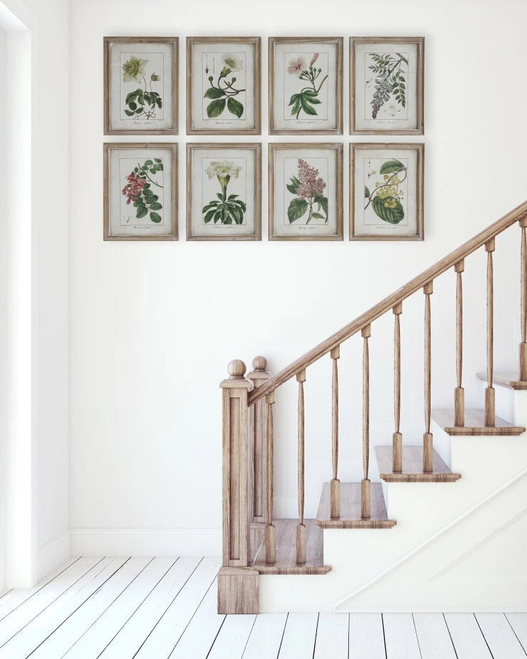 Framed Wall Decor with Floral Print