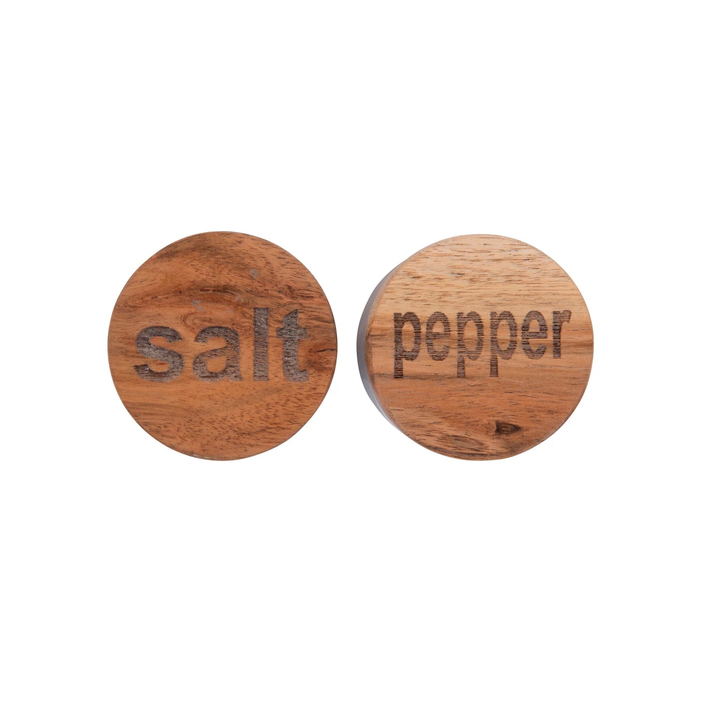 Salt & Pepper Container with Wood Lid