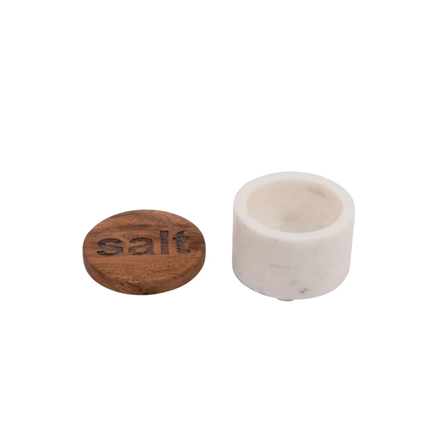 Salt & Pepper Container with Wood Lid