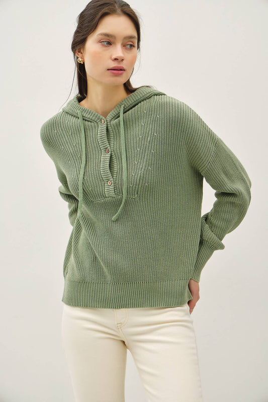 Chunky Henley Hoodie