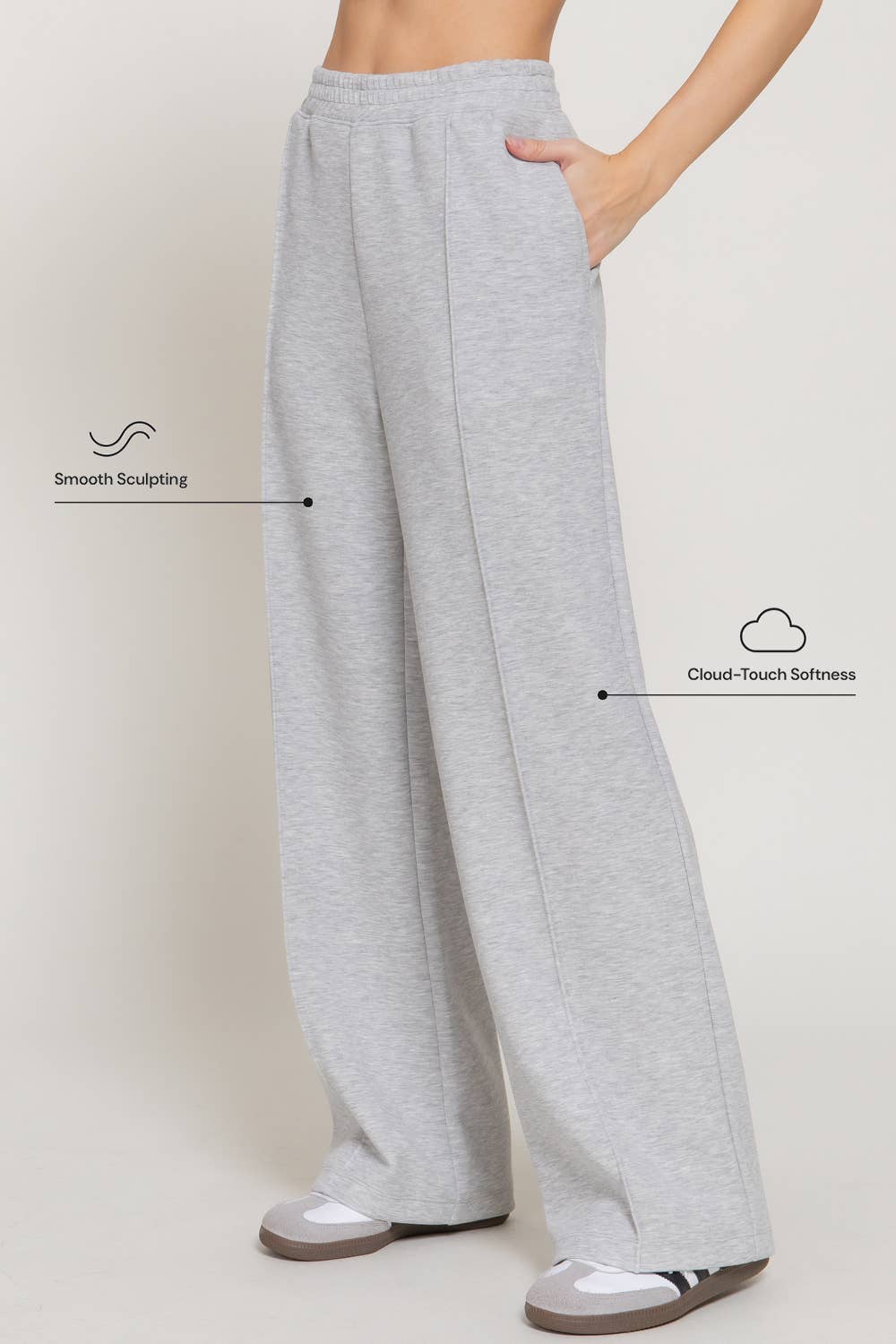 Scuba Wide Pants | H. Grey
