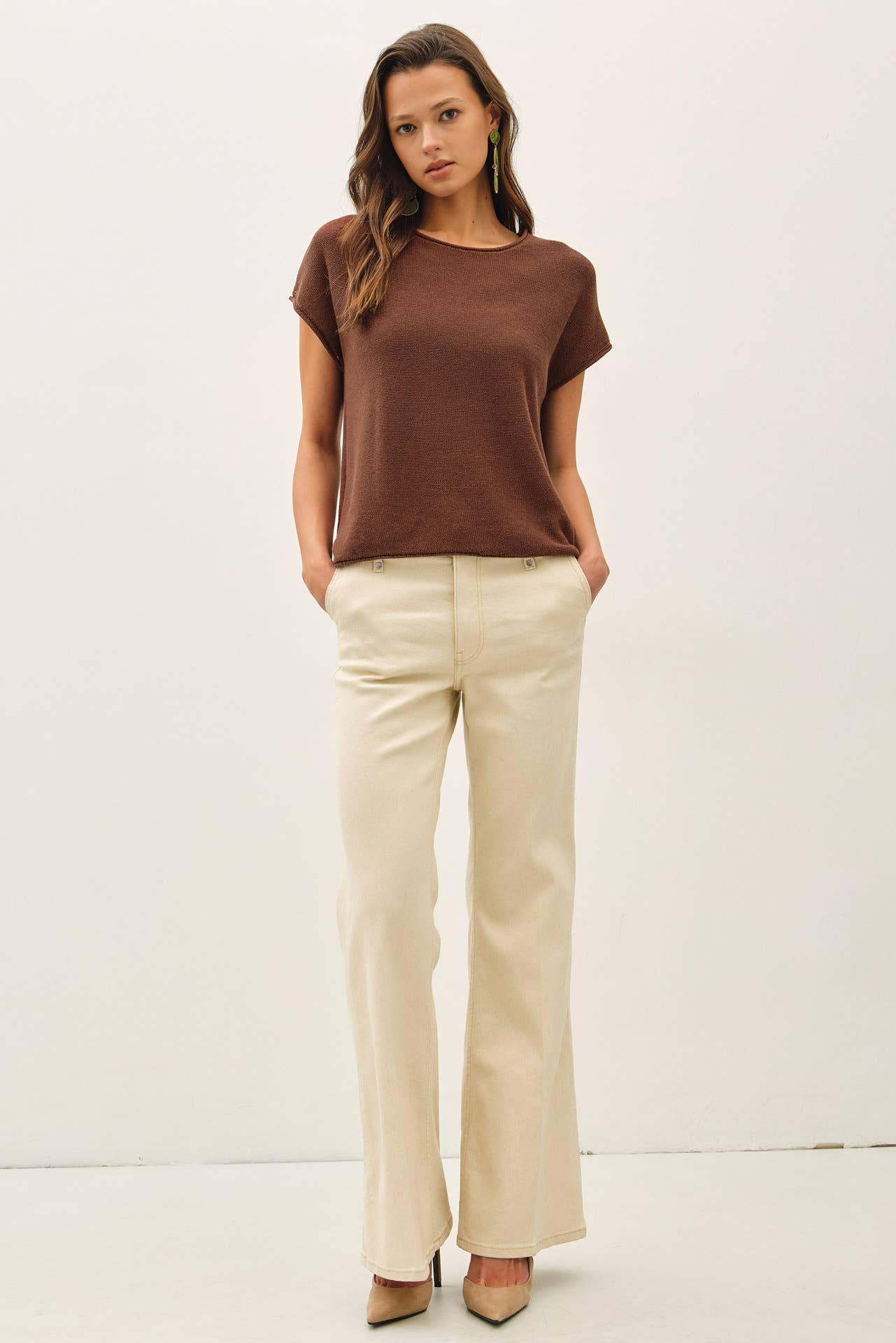 Boxy Short Sleeve Sweater