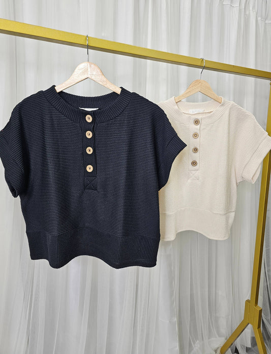 Henley Knit Top