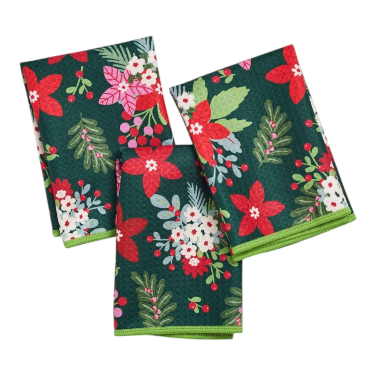 Mighty Mini Towels |   Poinsettia Garden