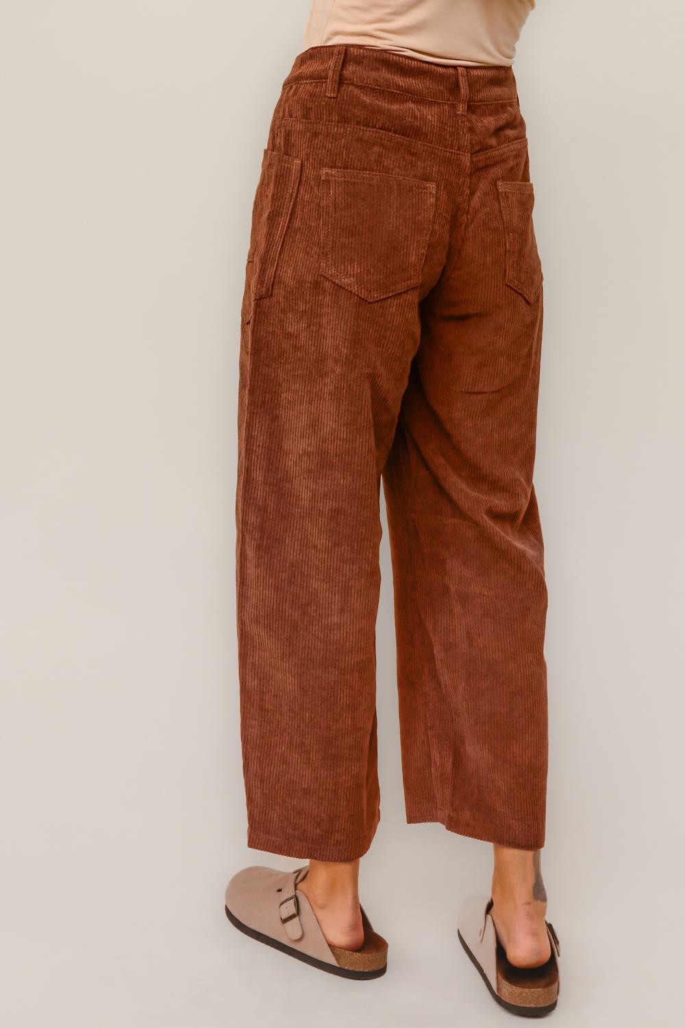 Mid-Rise Baggy Fit Corduroy Pants