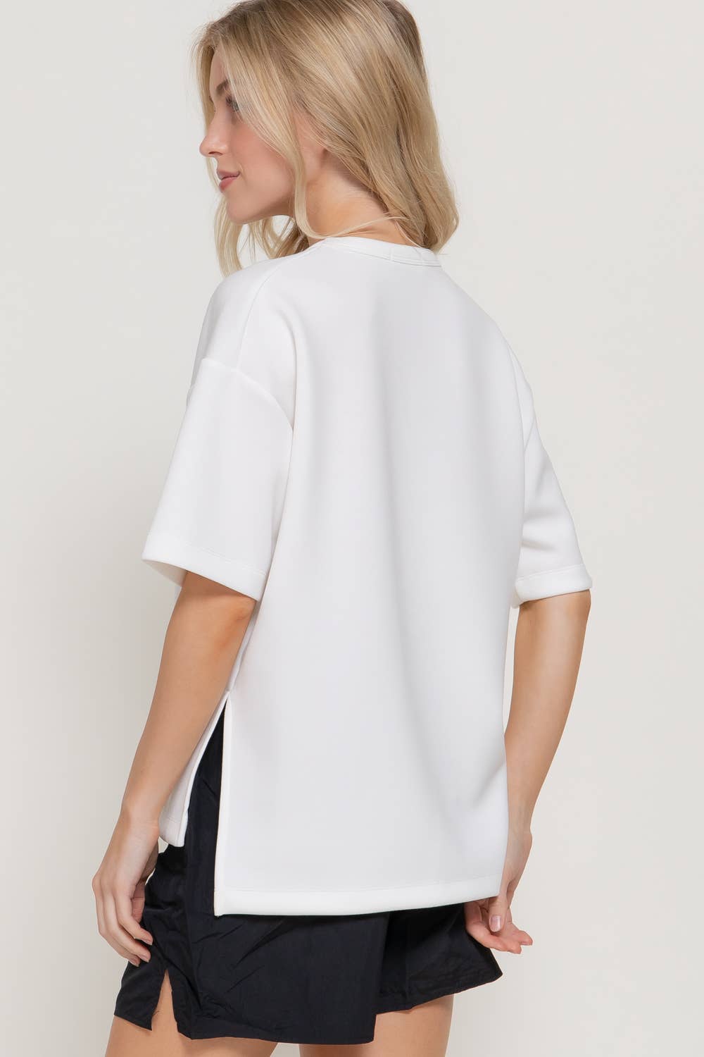 Scuba Knit Top | Off-White