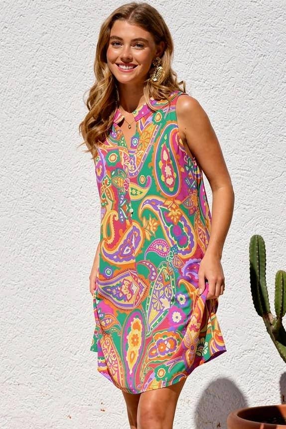 Mandarin Collar Dress