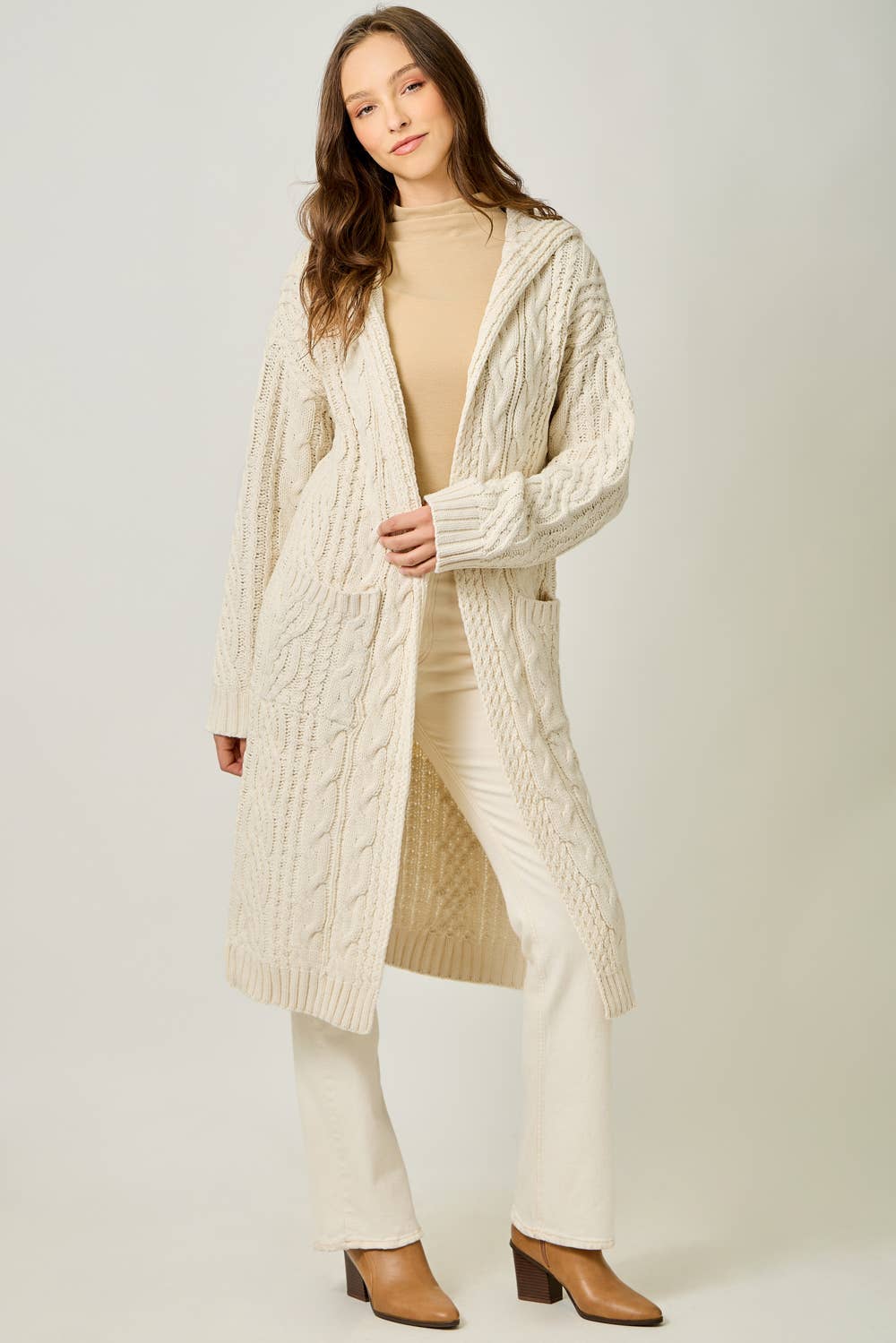 Long Hooded Cardigan