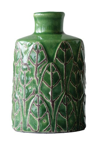 Green Stoneware Vases