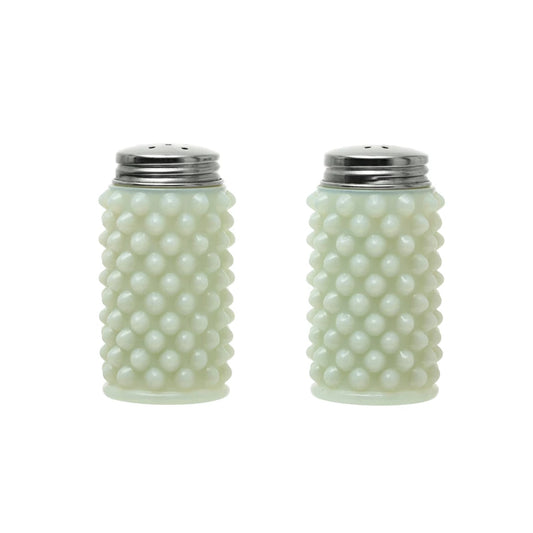 Milk Glass Salt and Pepper Shakers, Set of 2