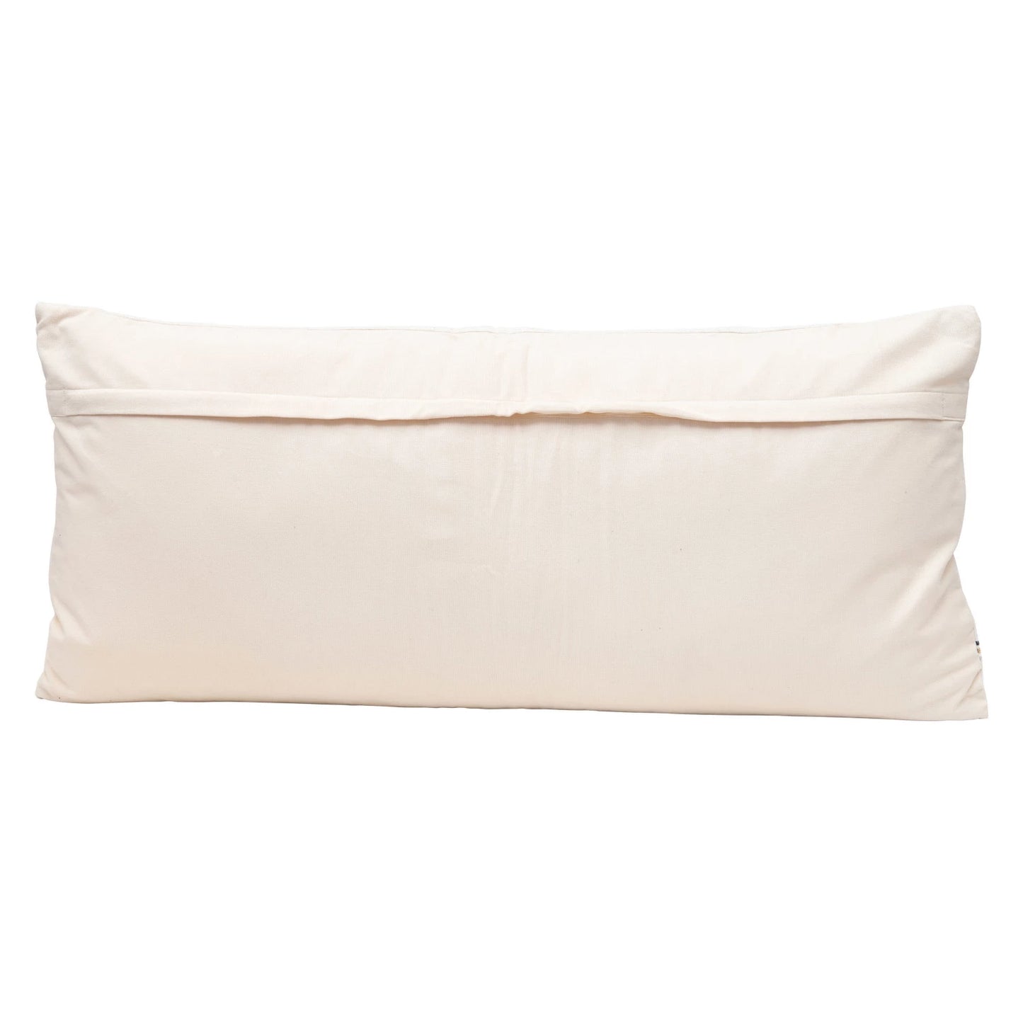 Woven Cotton Blend Lumbar Pillow