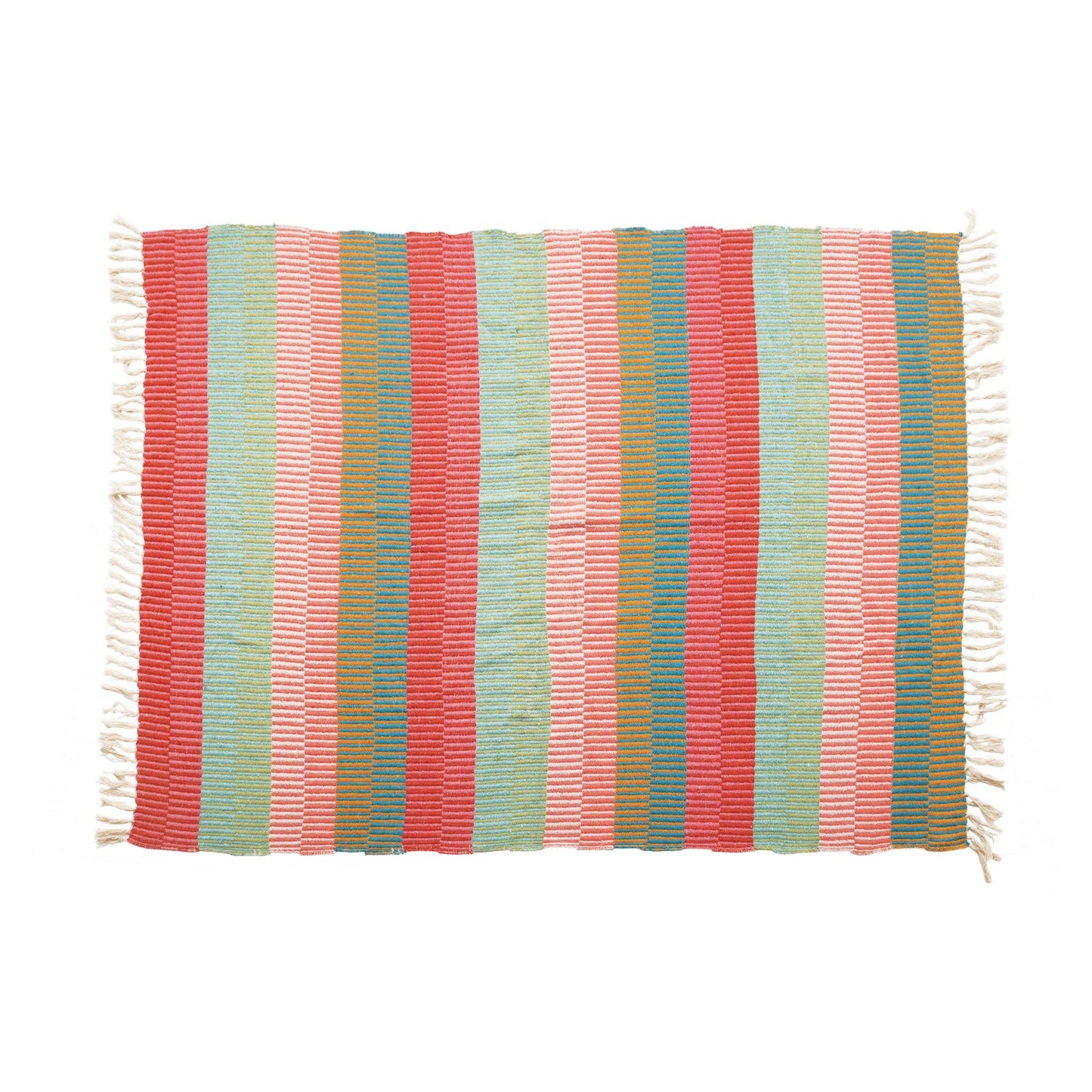 Striped Throw with Tassels