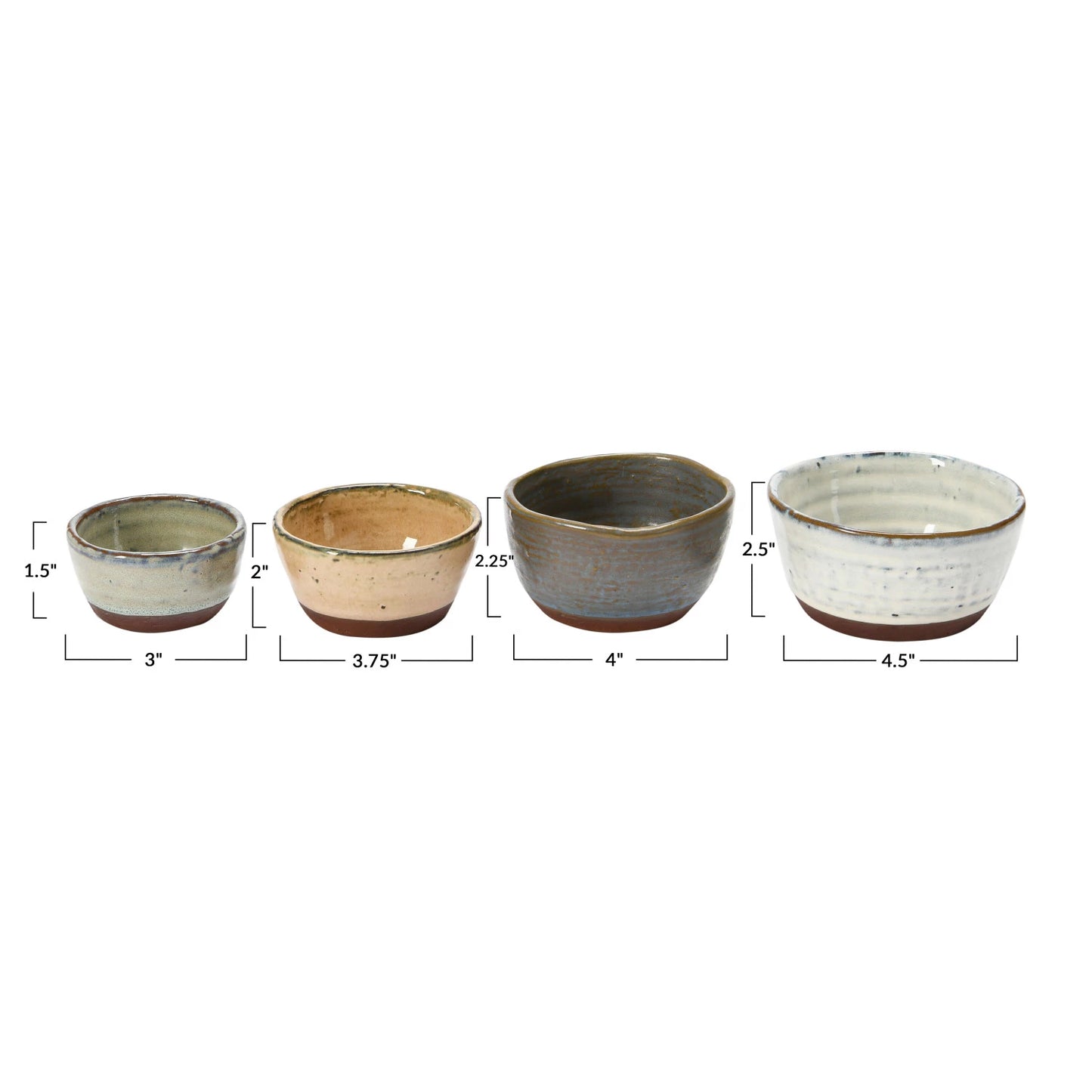 Stoneware Bowls with Glaze