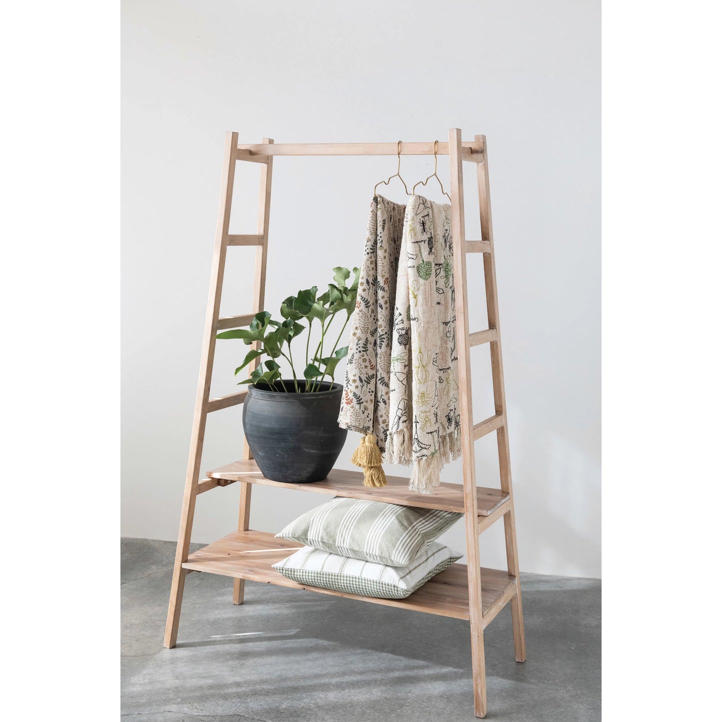 Floral Woven Printed Throw with Tassels