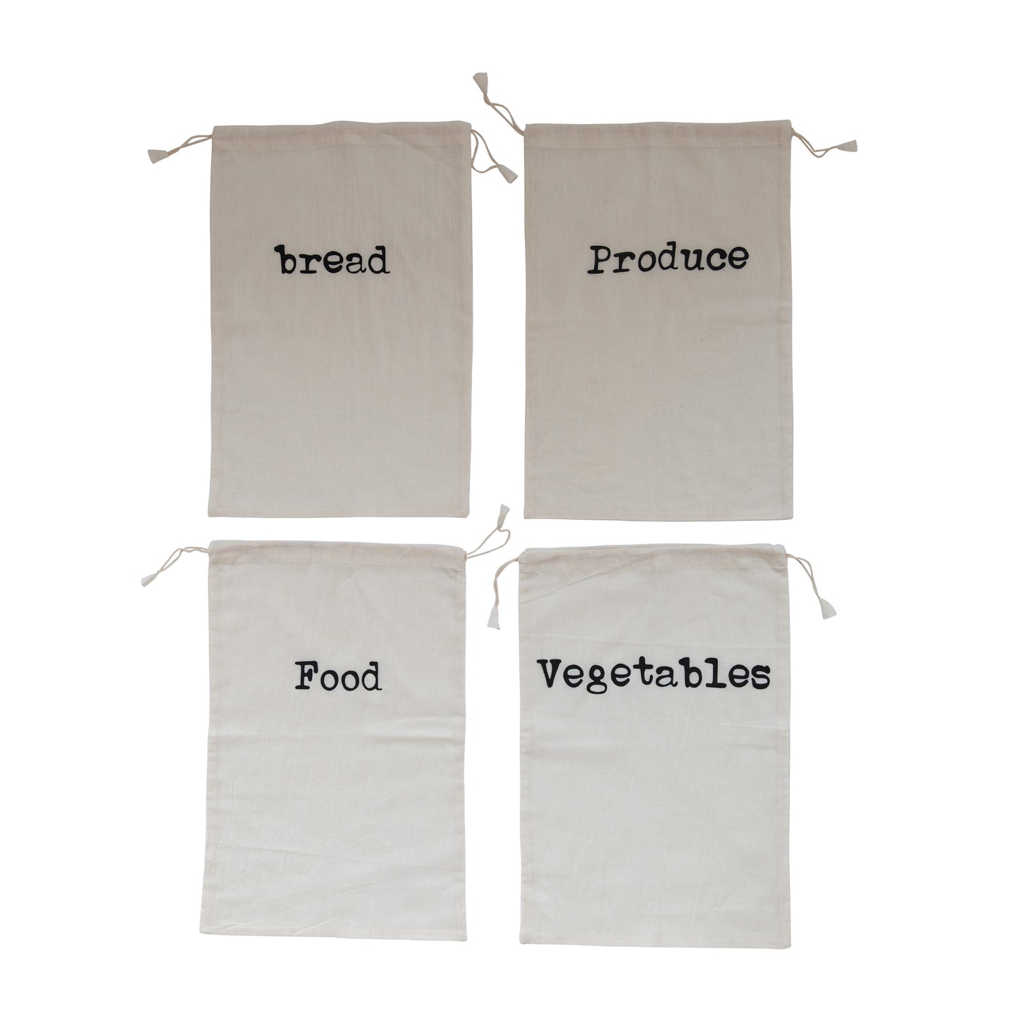 Reusable Drawstring Food Bag, 4 Styles