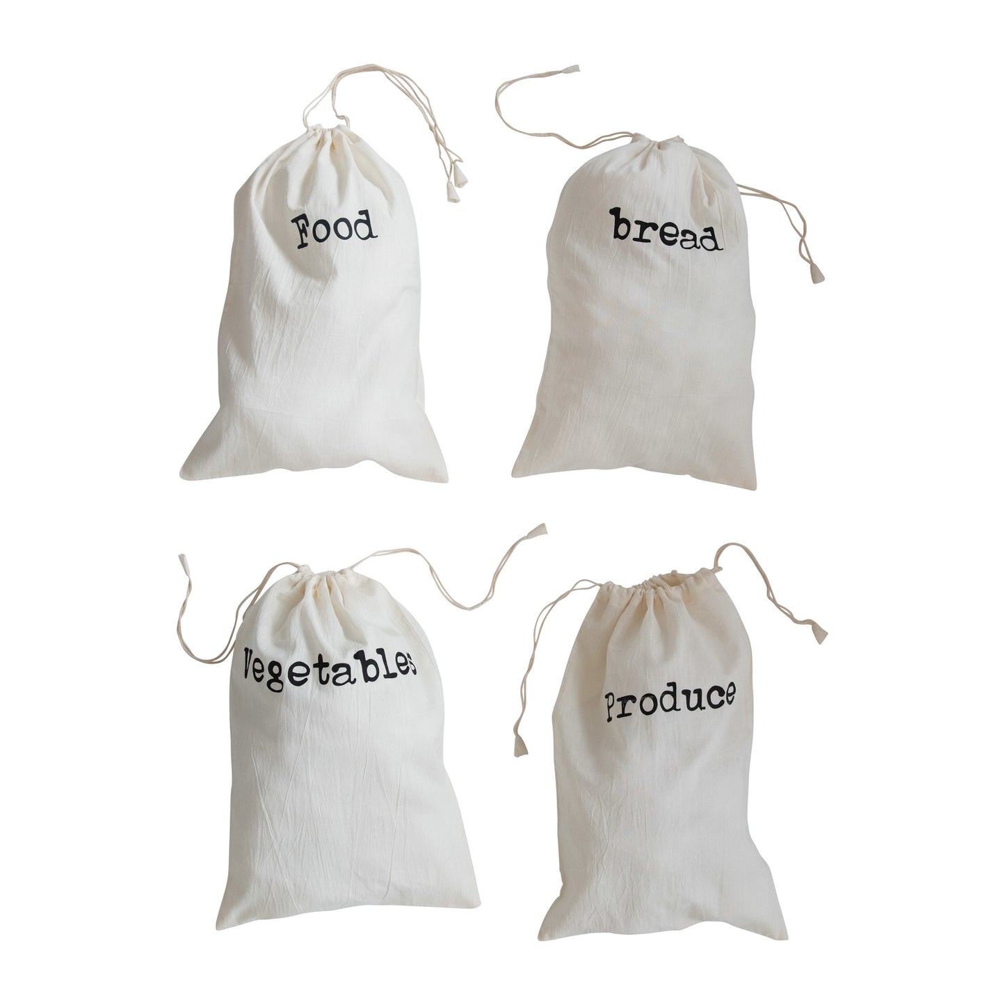 Reusable Drawstring Food Bag, 4 Styles