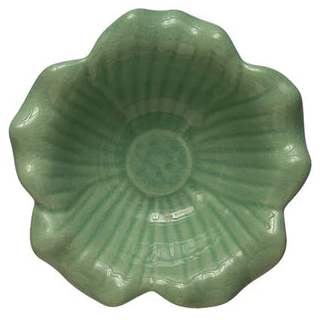 Debossed Stoneware Flower Bowl