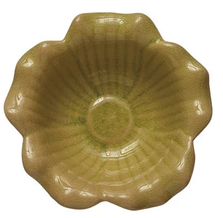 Debossed Stoneware Flower Bowl