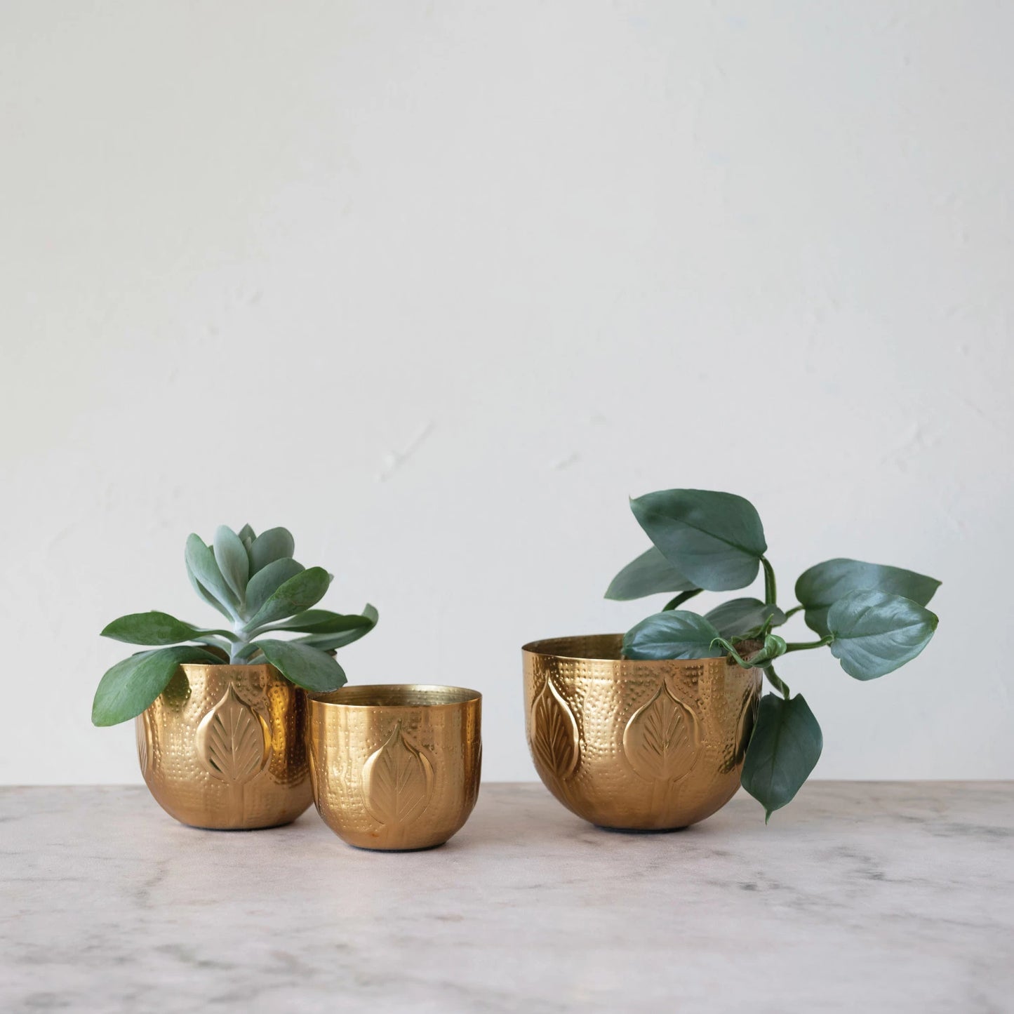 Debossed Metal Planters