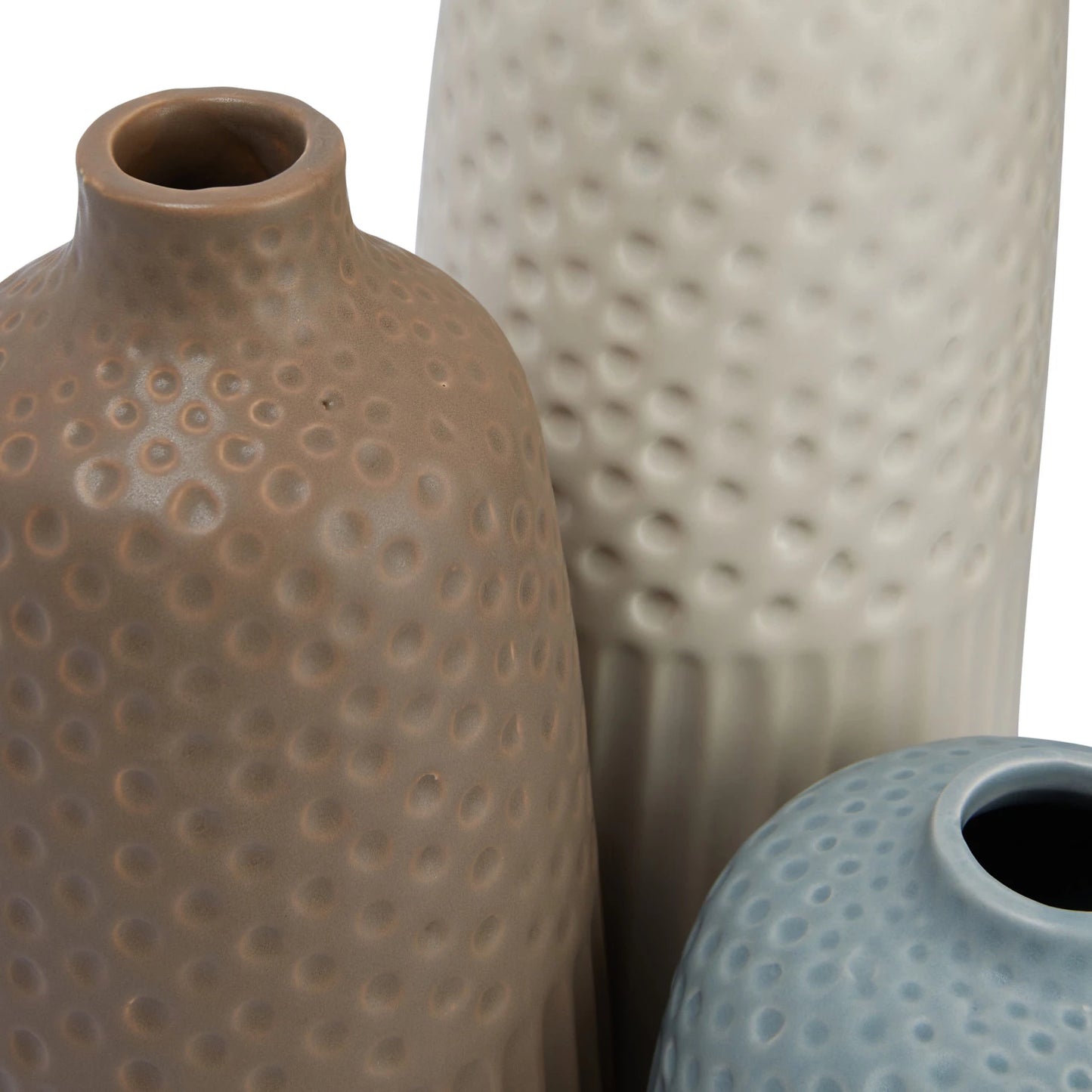 Debossed Stoneware Vases