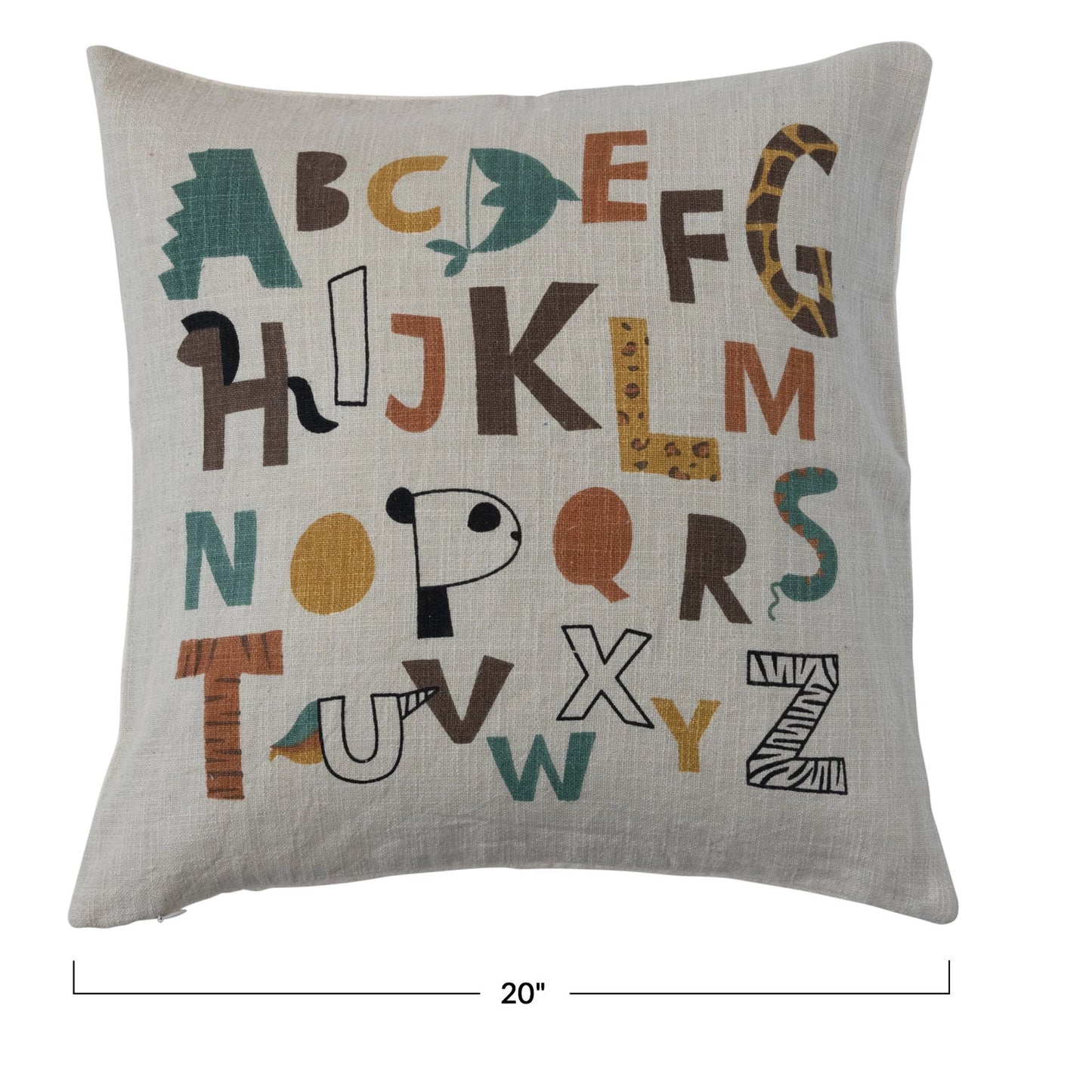 Abstract Alphabet Pillow