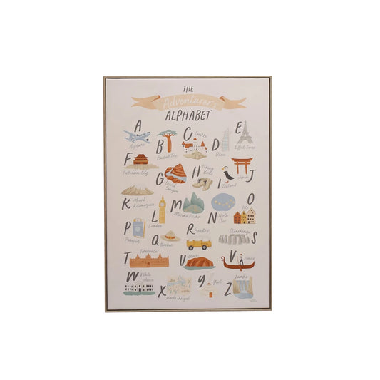 Canvas Framed Wall Décor w/ Alphabet & Corresponding Images