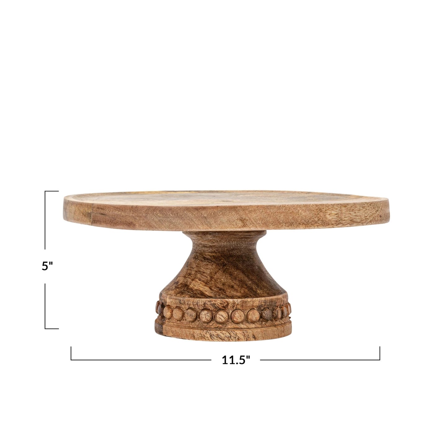 Hand-Carved Mango Wood Pedestal