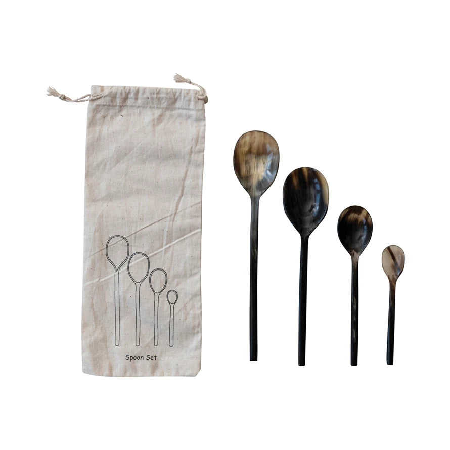 Natural Horn Measuring Spoons Set