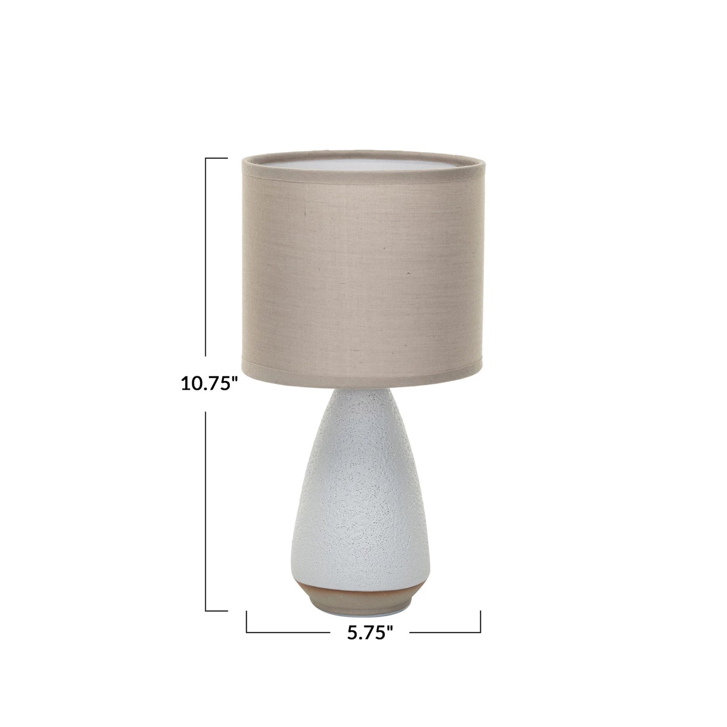 Stoneware Table Lamp With Linen Shade