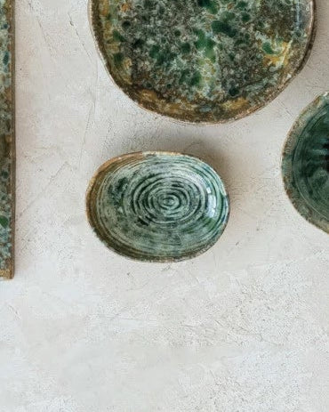 Embossed Stoneware Dish