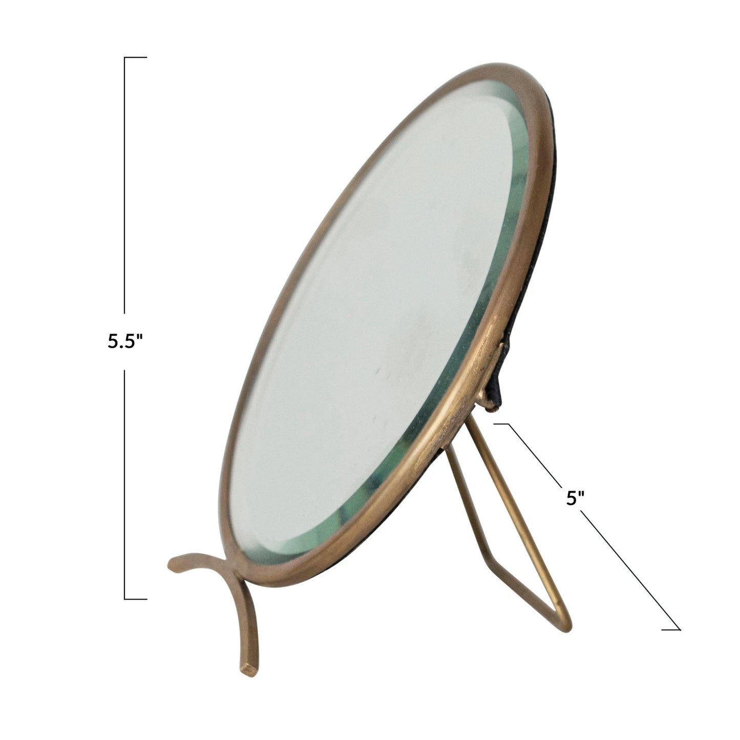 Folding Brass Mirror