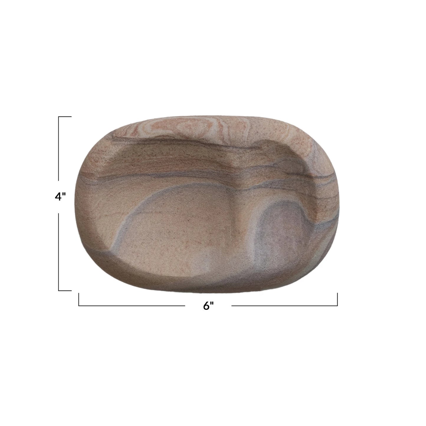 Decorative Sectioned Sandstone Dish