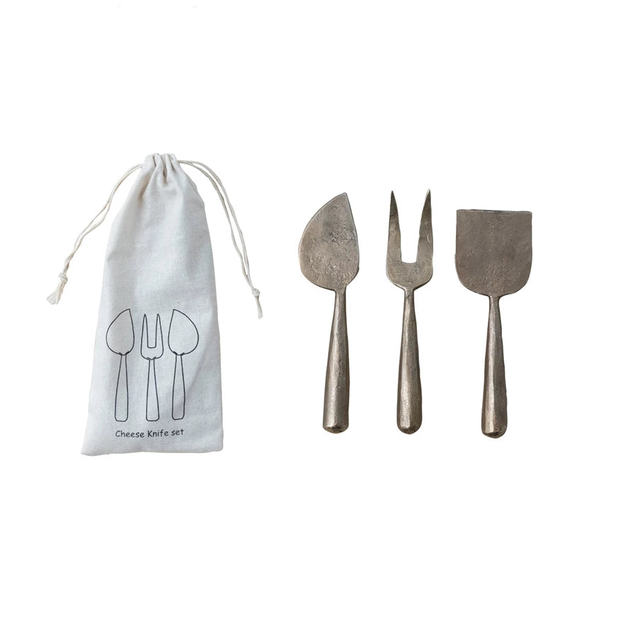 Metal Cheese Servers Set
