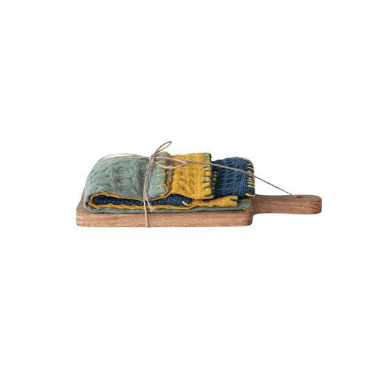 Dish Cloths w/ Cheese/Cutting Board