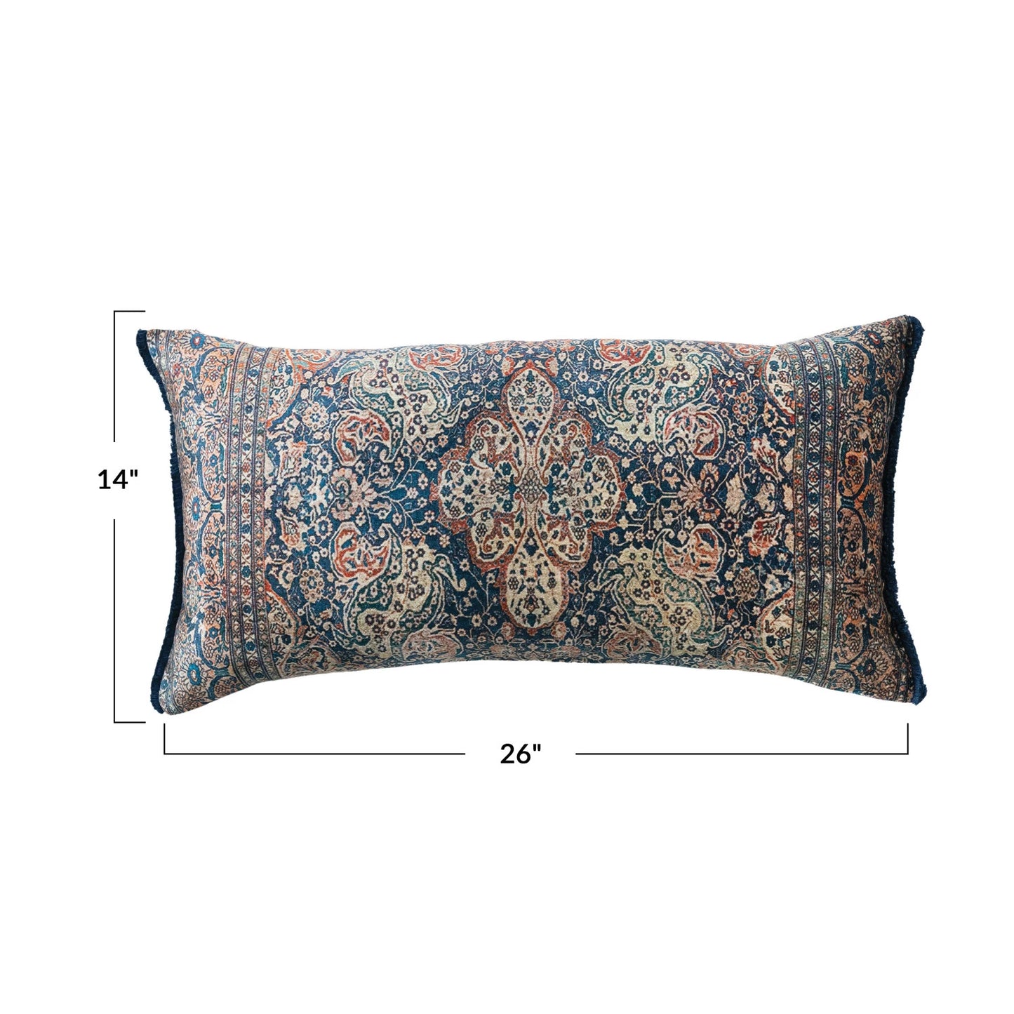 Velvet Printed Lumbar Pillow