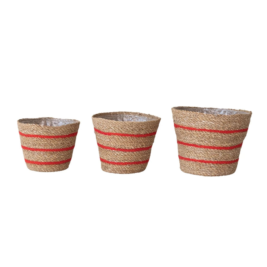 Hand-Woven Seagrass & Jute Baskets