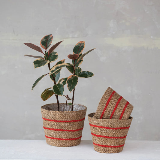 Hand-Woven Seagrass & Jute Baskets