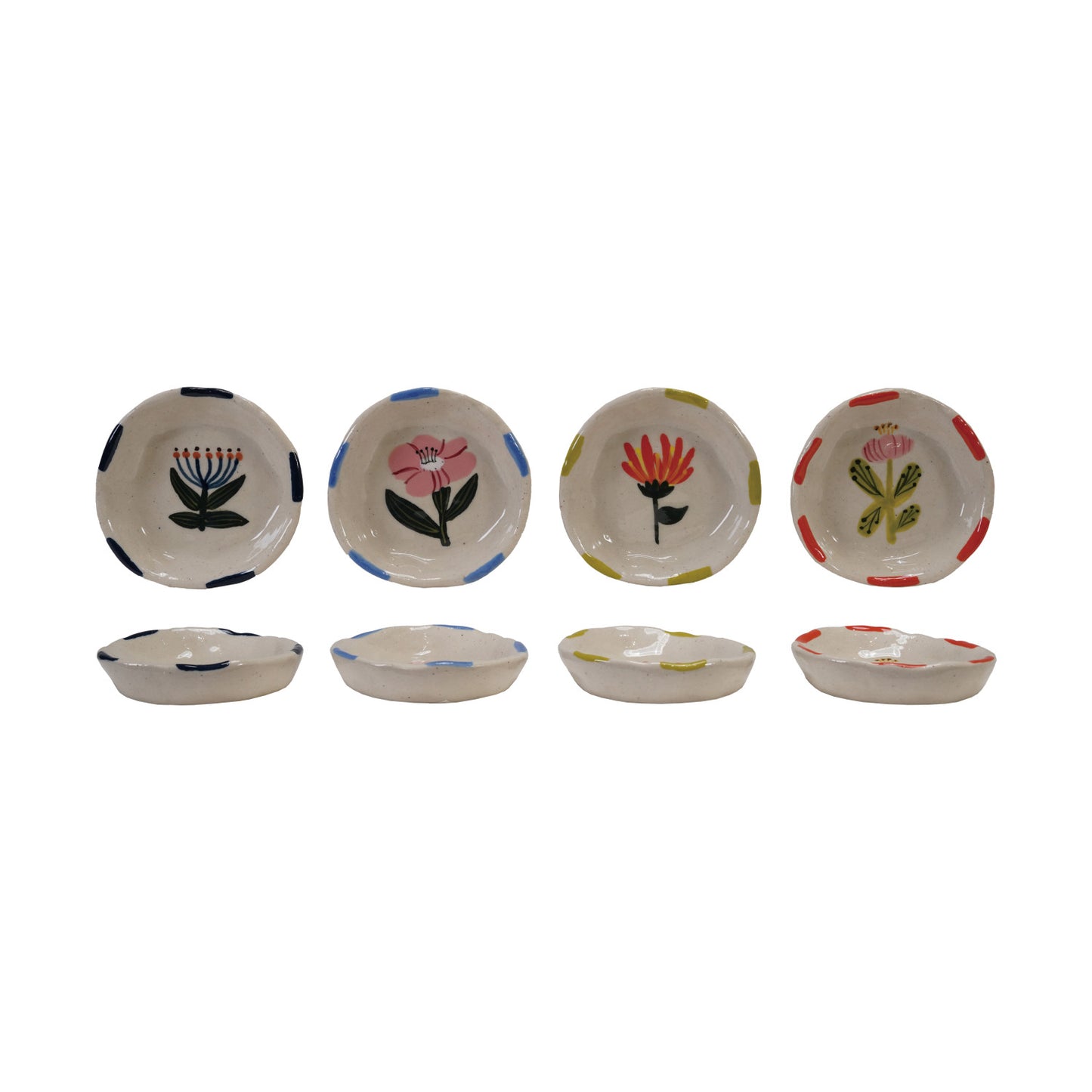 Hand-Painted Stoneware Dish