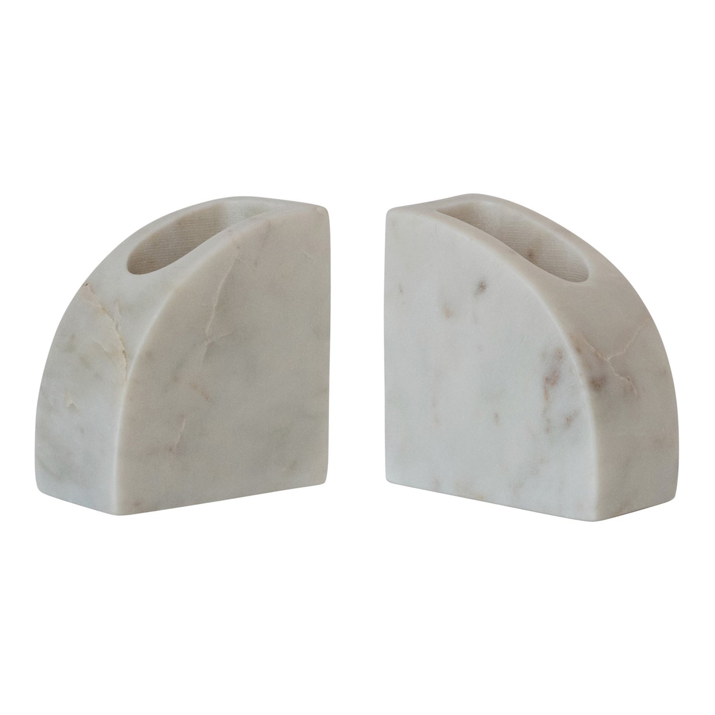 Marble Vase/Container Bookends