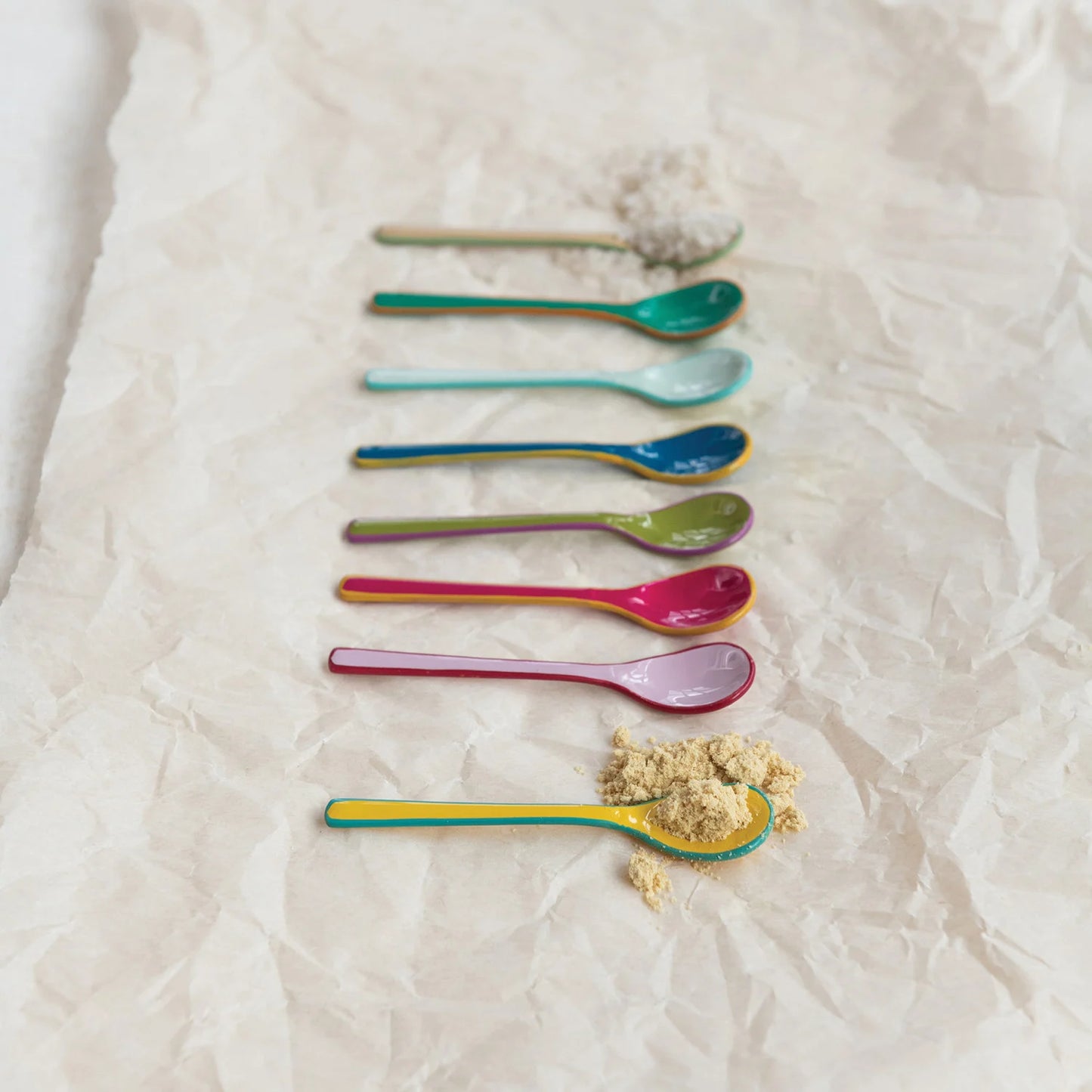 Enameled Stainless Steel Salt Spoon
