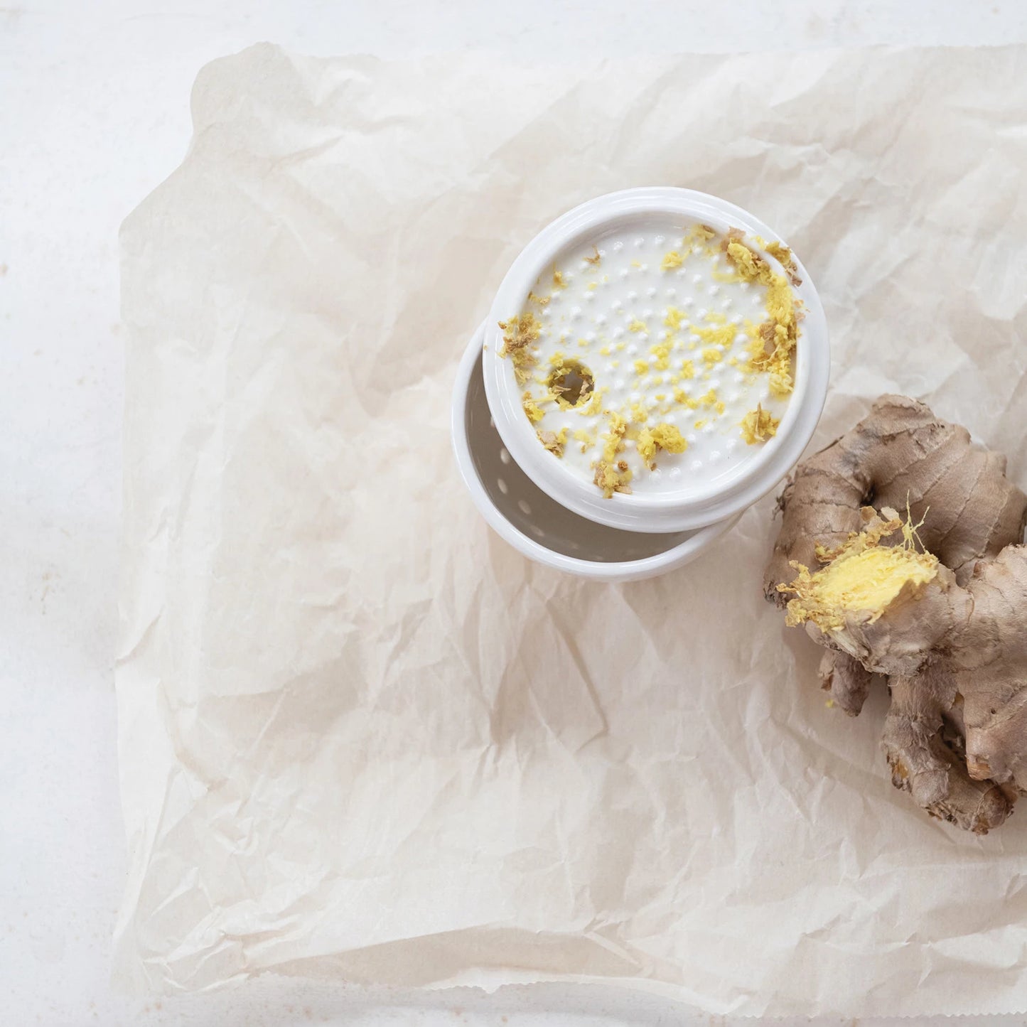 Stoneware Garlic/Ginger Grater/Storage