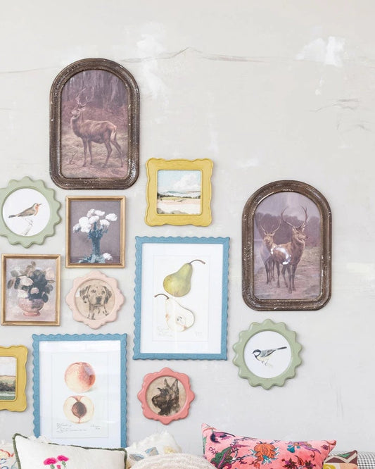 Wall Décor with Vintage Stags in Forest